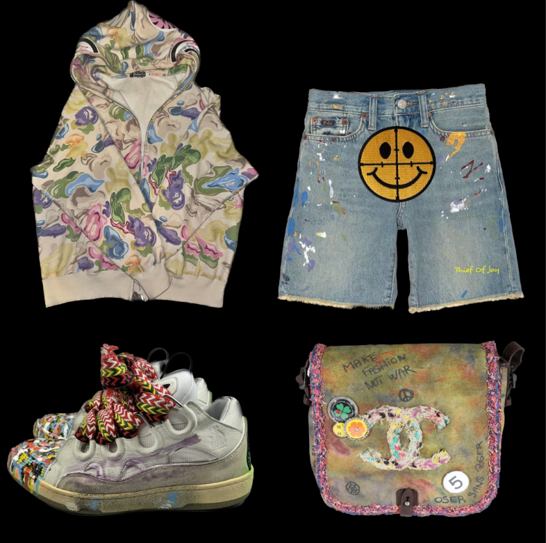 HAPPY OR SAD DENIM
SHORTS